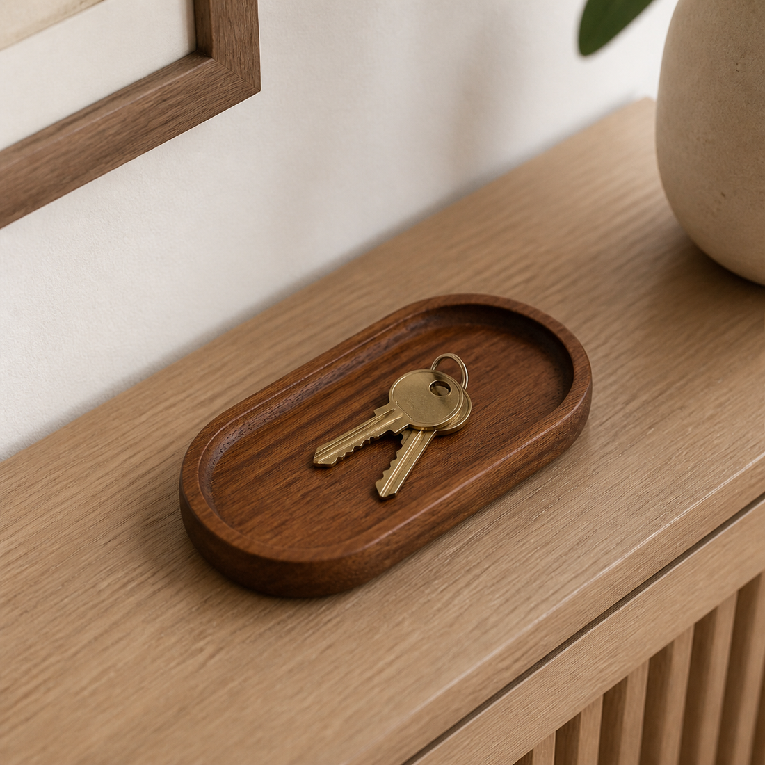 Cozy Haven Small Wood Serving Tray (18 x 10 cm)