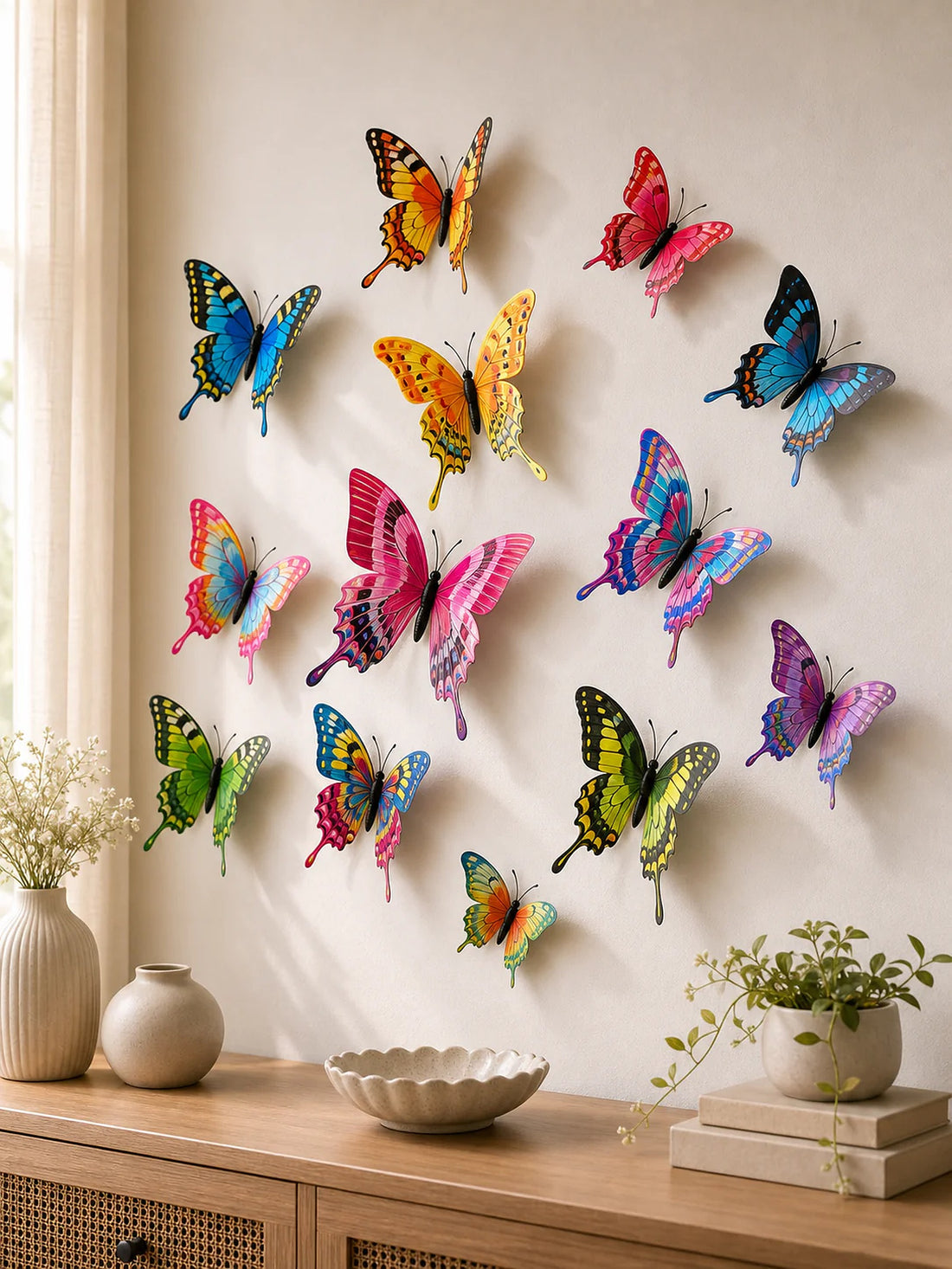 12-Piece 3D Butterfly Wall Decor Set