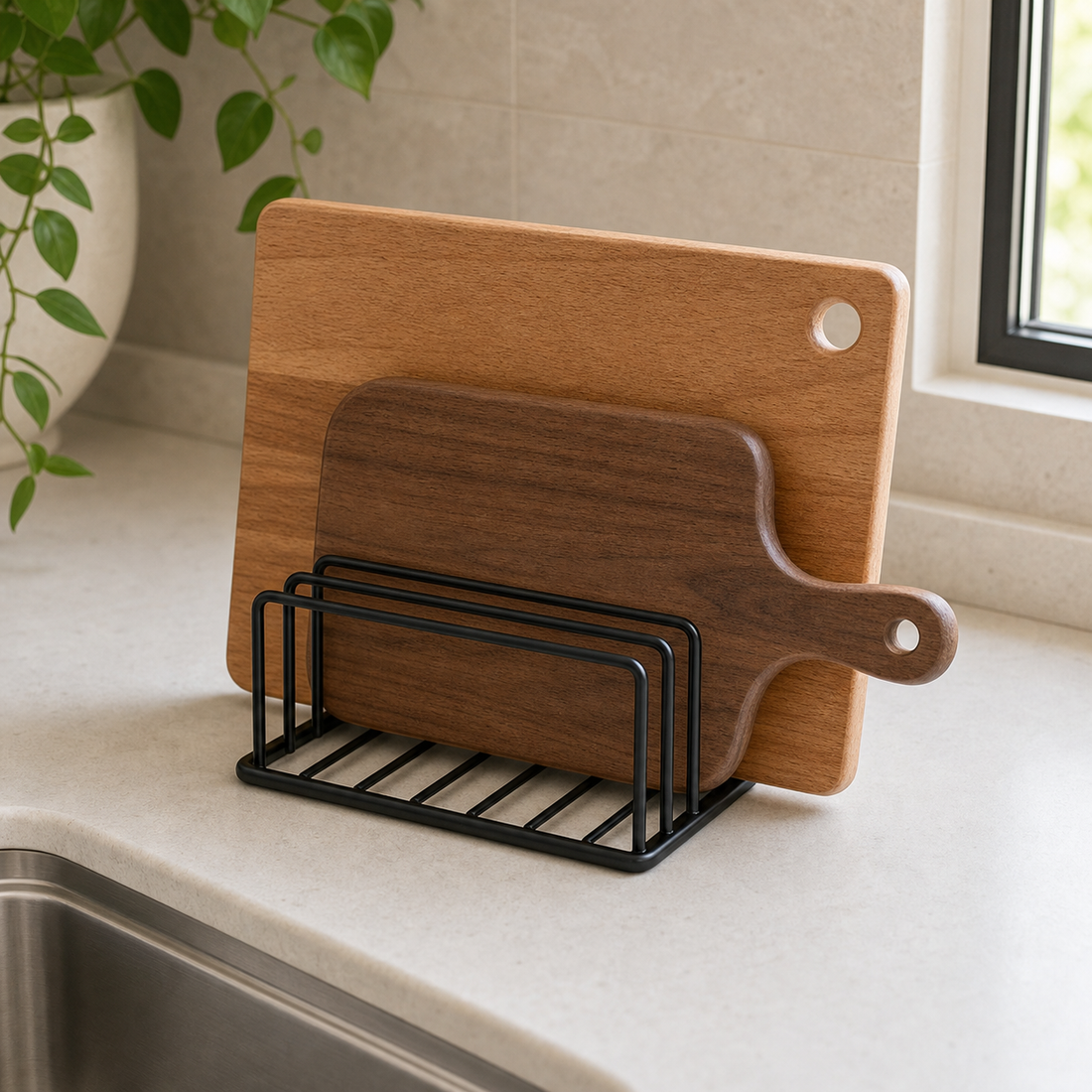 Black Wire Cutting Board Rack - 1 Piece