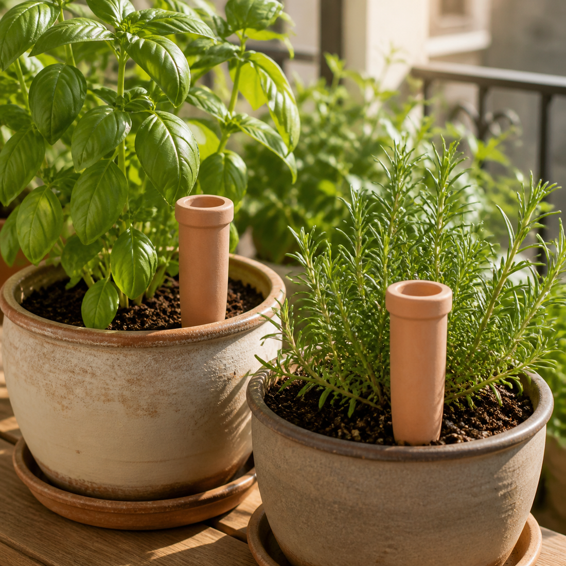 Terracotta Plant Watering Spikes - 2-Piece Set