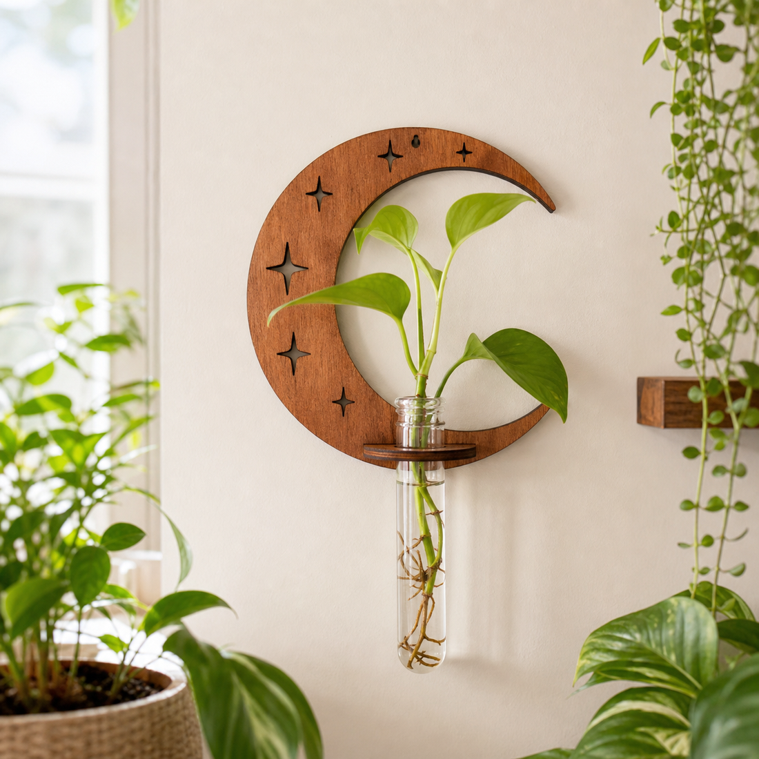 Cozy Haven Boho Hanging Plant Propagation Station