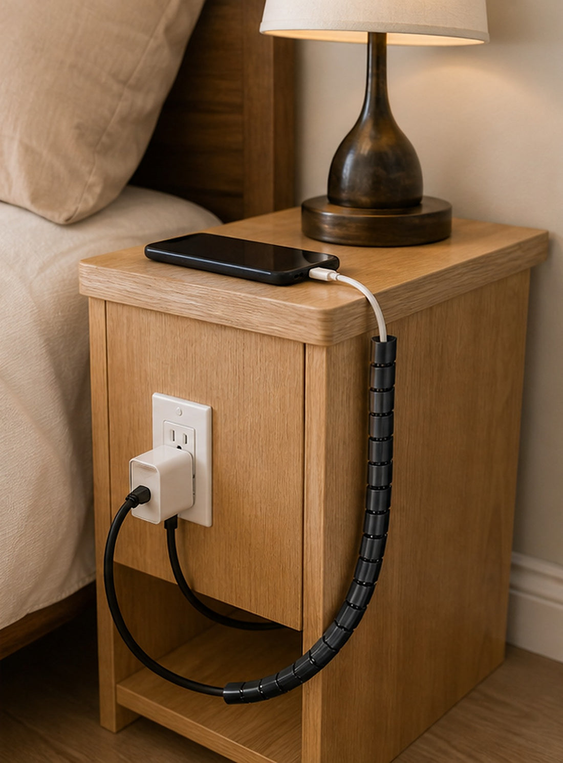 Black Flexible Cable Sleeve