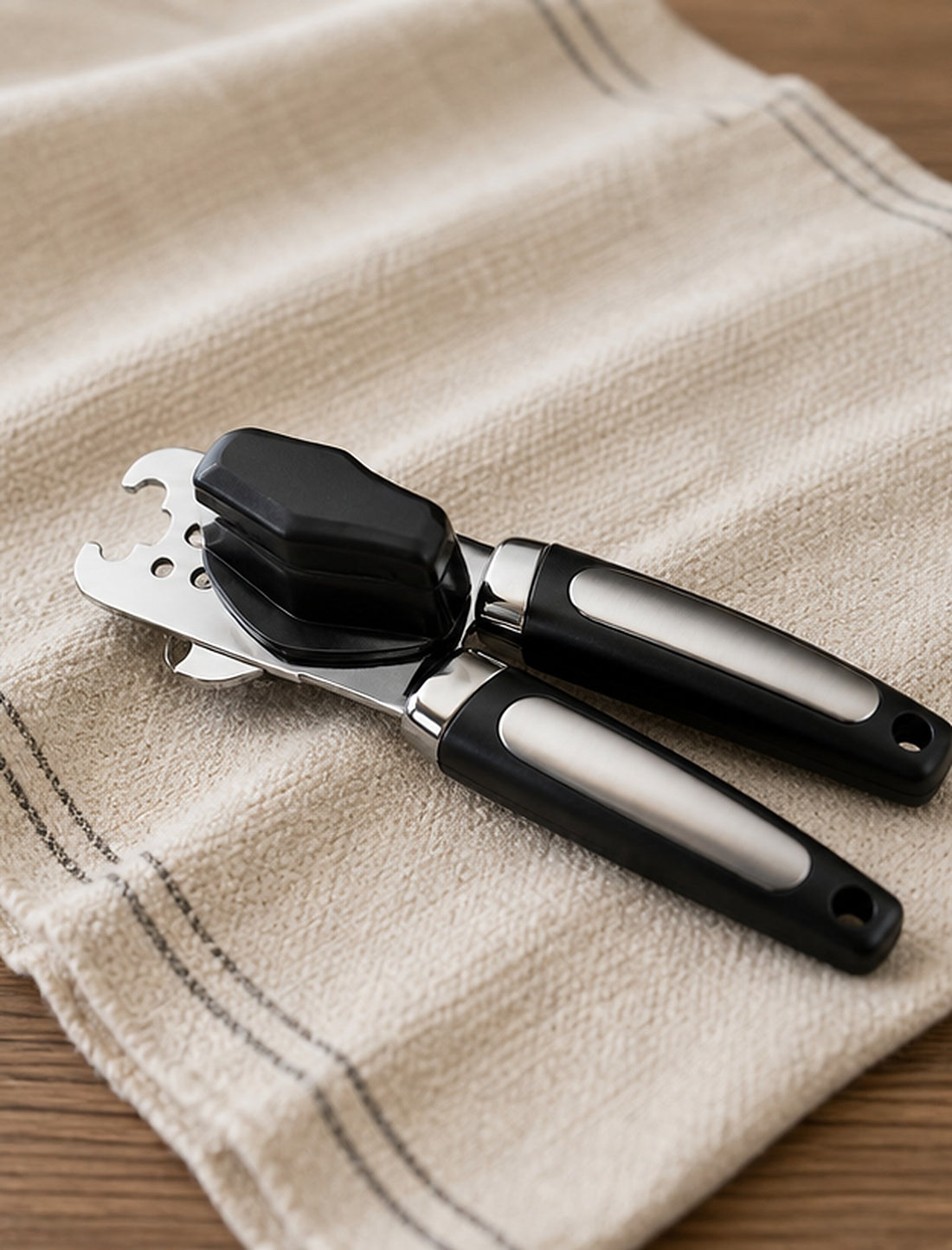 Black Manual Can and Bottle Opener