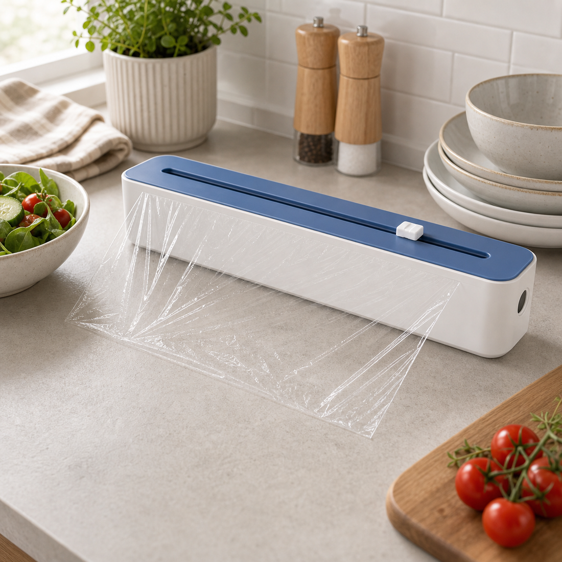 Kitchen Wrap Dispenser with Cutter