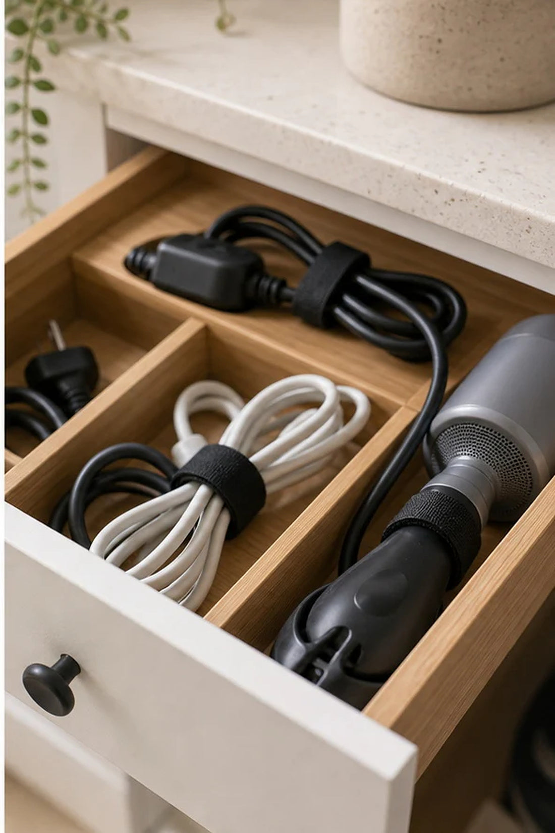 Black Cord Organizer Straps