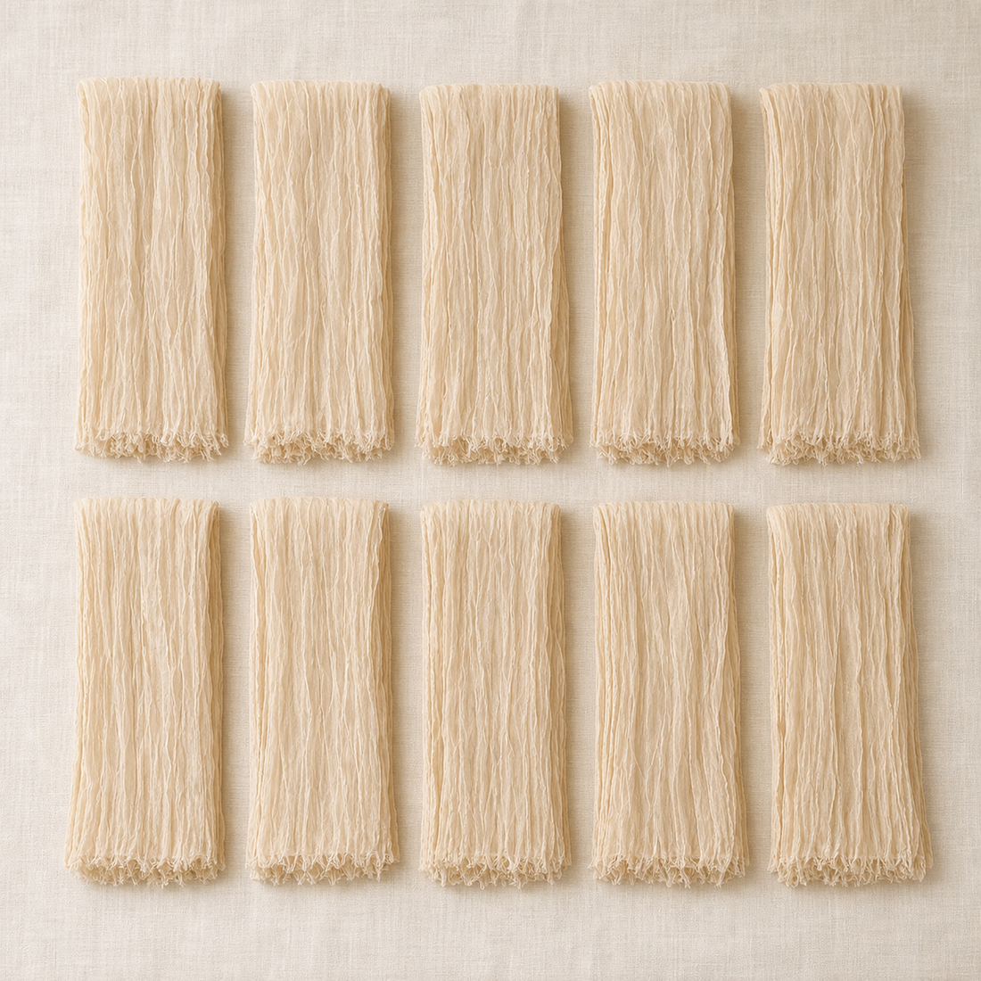 Table Runner — Gauze Set (10-Piece)