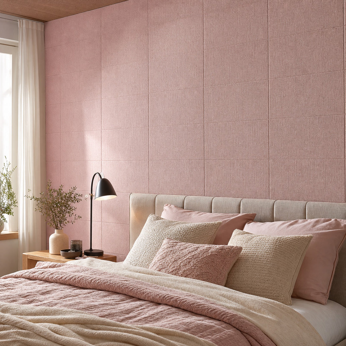 Cozy Haven Linen-Texture Peel-and-Stick Foam Wall Panel