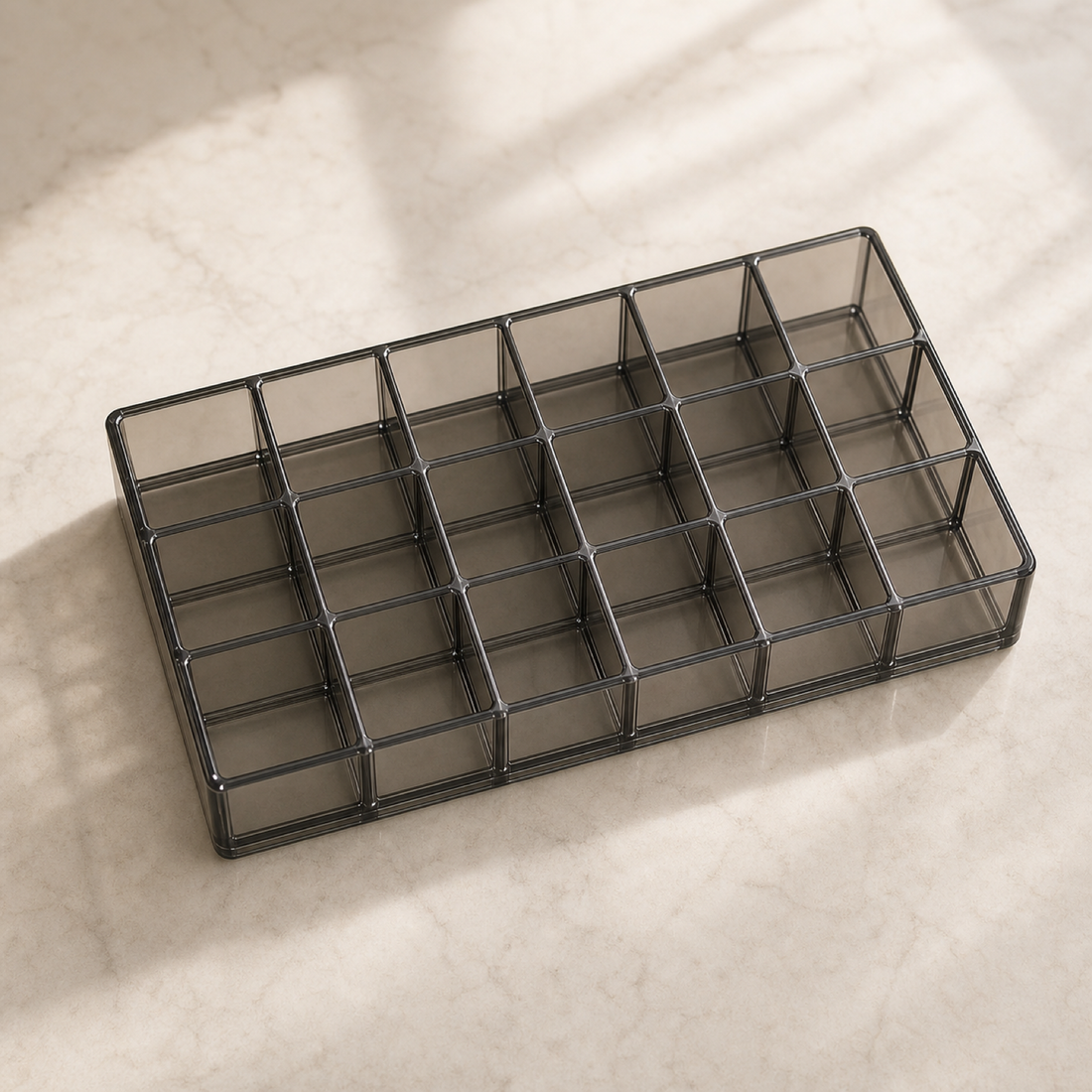 Makeup Organizer — Smoke Gray Acrylic