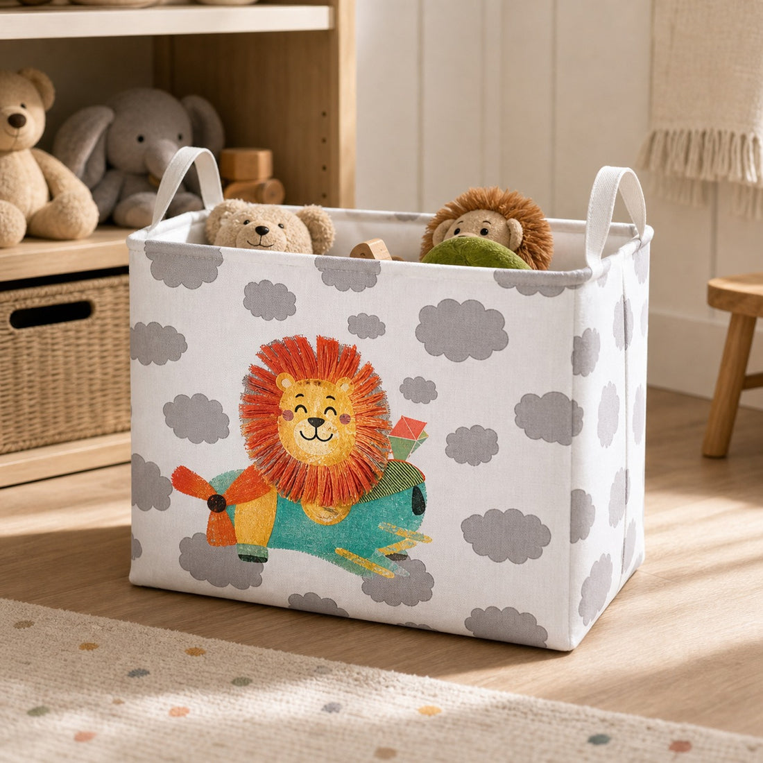 Handled Toy Storage Basket
