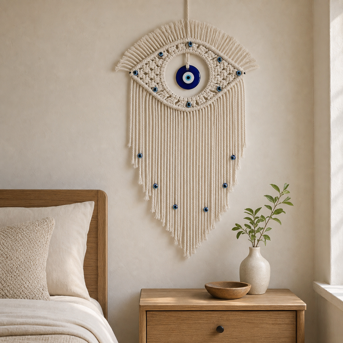 Evil Eye Macrame Wall Hanging
