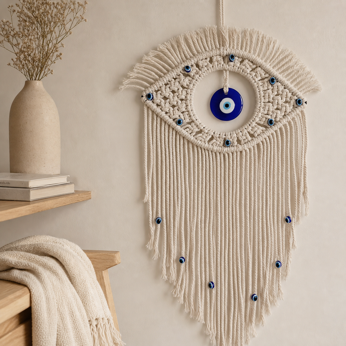 Evil Eye Macrame Wall Hanging