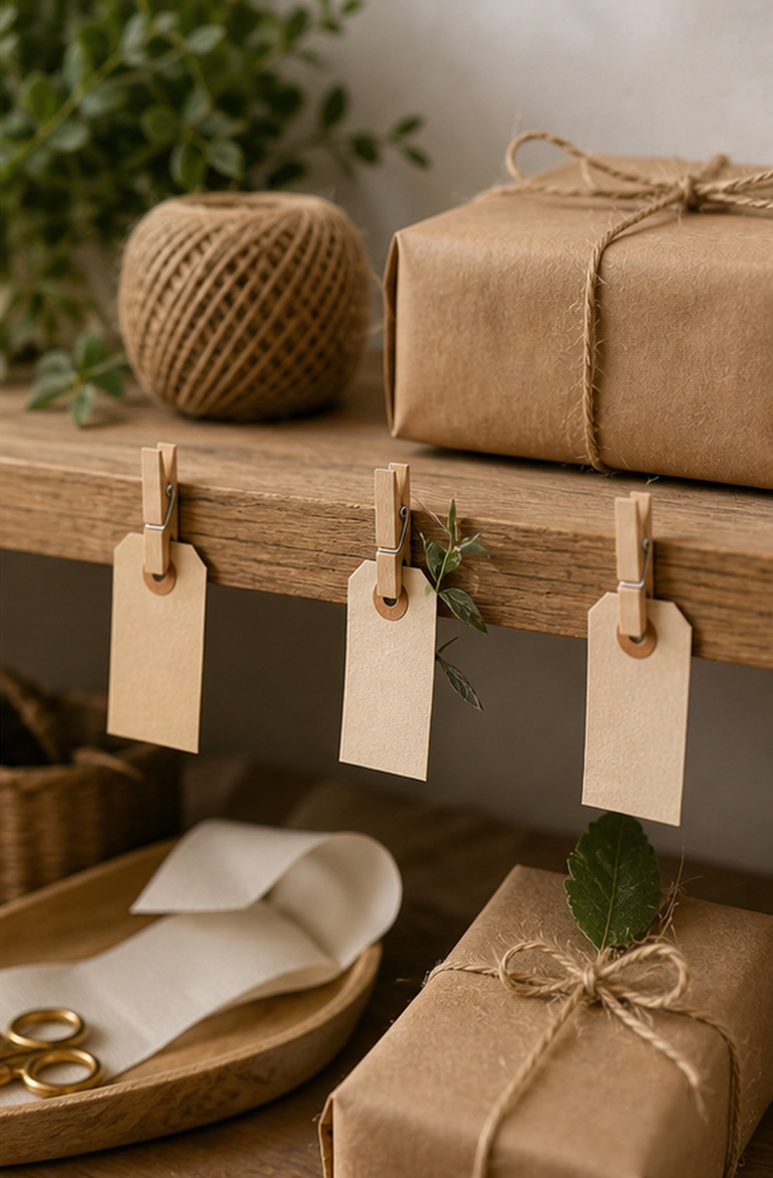Cozy Haven Mini Wood Photo Clips - 50 Piece Set