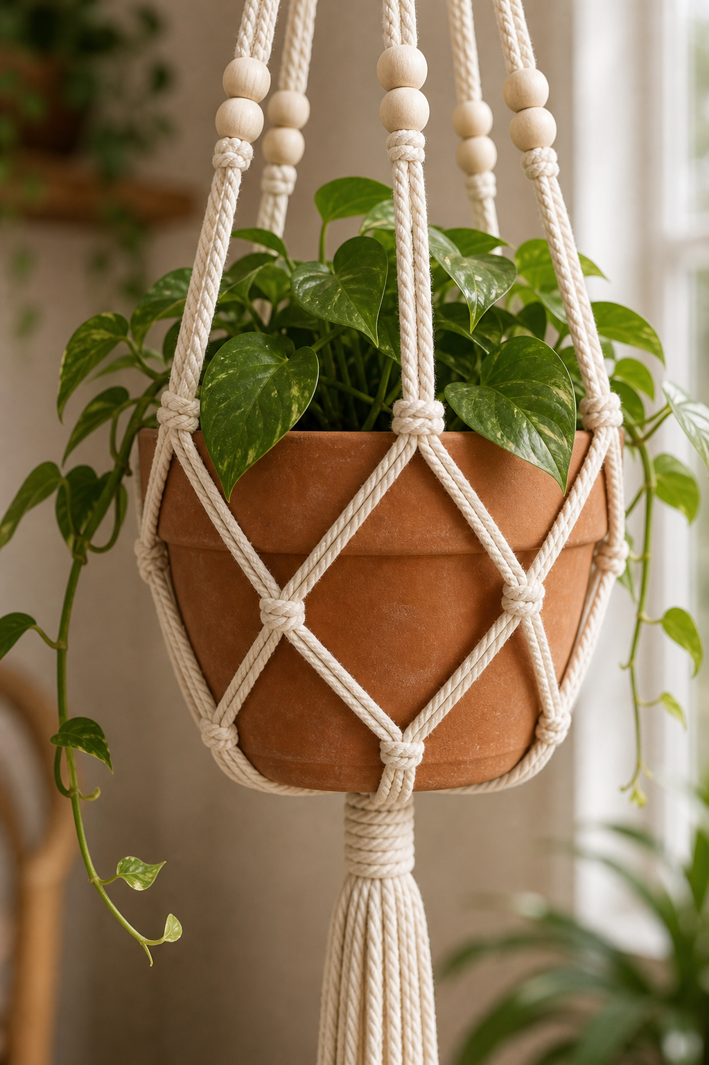Macrame Plant Hanger - Flower Pot Holder