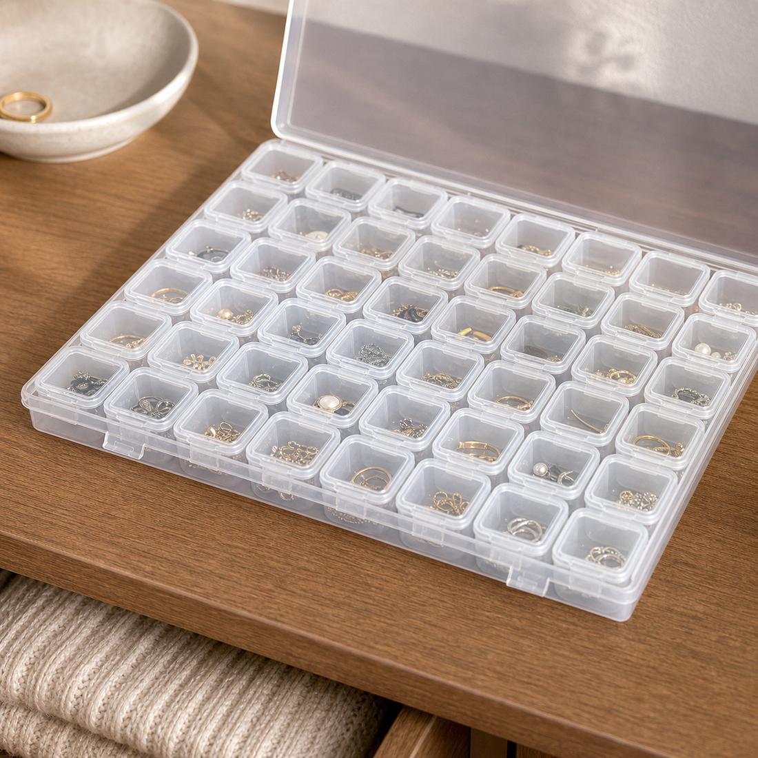 Jewelry Organizer — Clear Grid Box