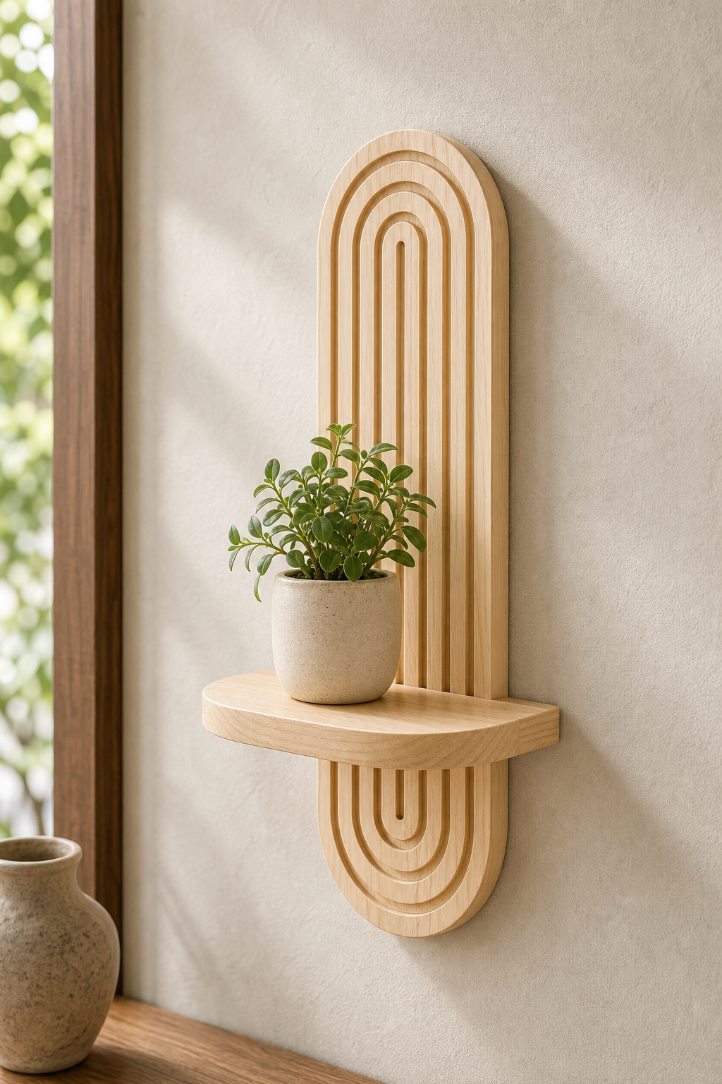 Floating Wall Shelves — Boho Wooden - Geometric