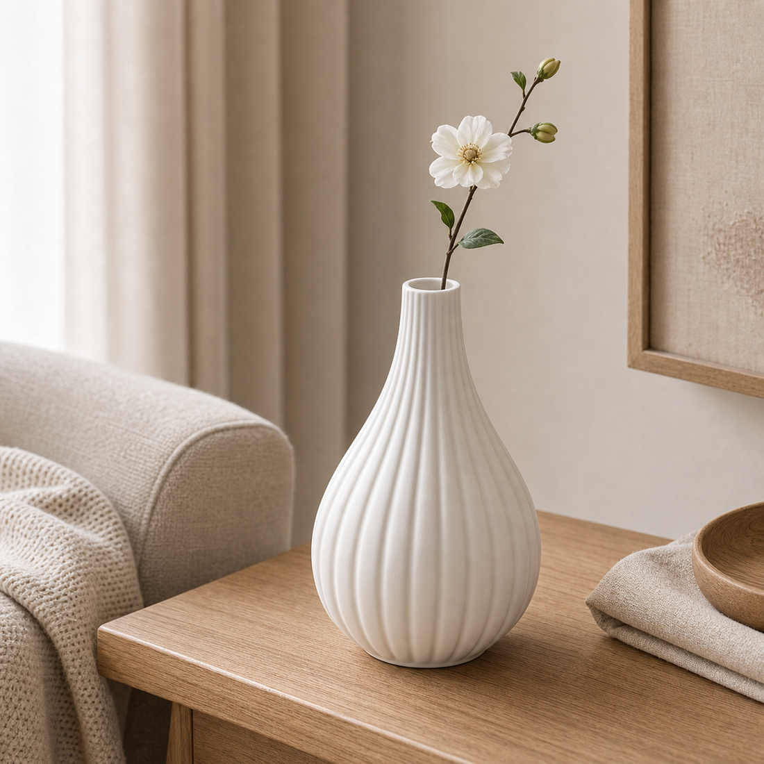 Nordic White Ceramic Vase