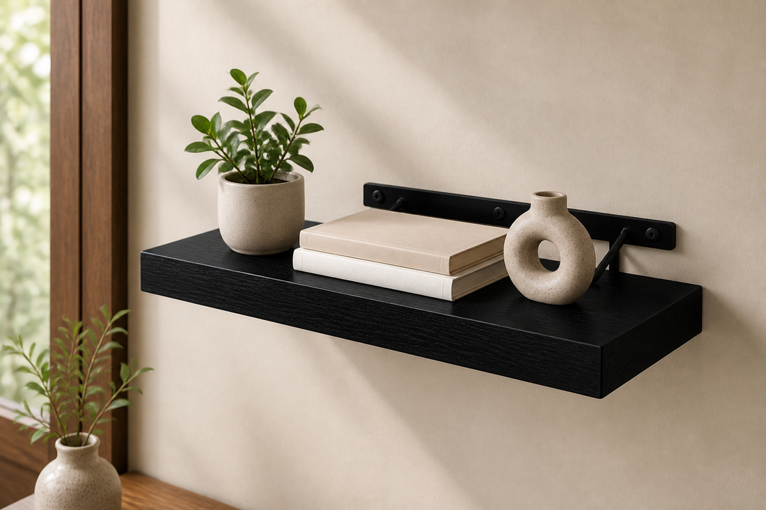 Floating Wall Shelves — Black Shelf