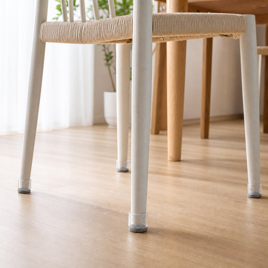Transparent Felt Chair Leg Protectors - 16 Piece Set