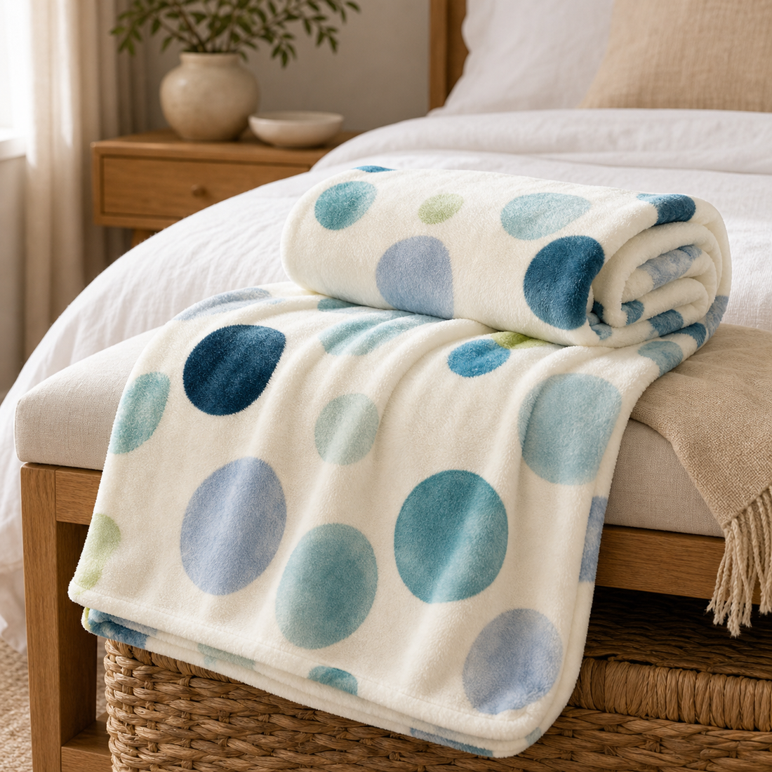 Throw Blanket — Watercolor Dot