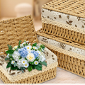 Cozy Haven 3-Piece Lidded Rattan Storage Basket Set - exact 3-piece lidded woven basket set image 2