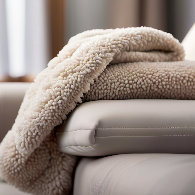 Cozy Haven Sherpa Fleece Throw Blanket - Reversible Ultra Soft Couch Cover 50x60 Inch - Bedroom gallery image 03_detail close