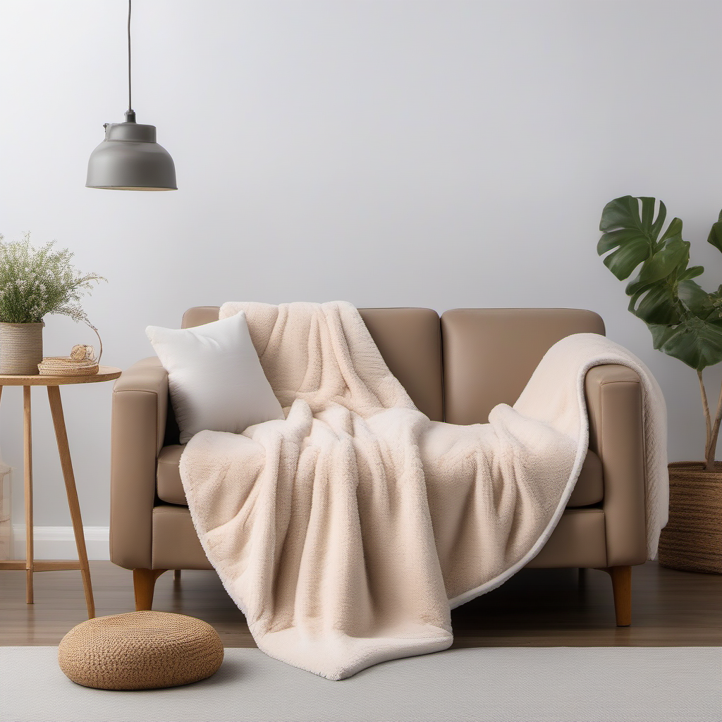 Cozy Haven Sherpa Fleece Throw Blanket - Reversible Ultra Soft Couch Cover 50x60 Inch - Bedroom gallery image 05_lifestyle