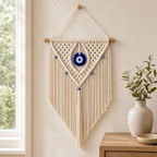 Cozy Haven Evil Eye Macrame Wall Hanging - console wall