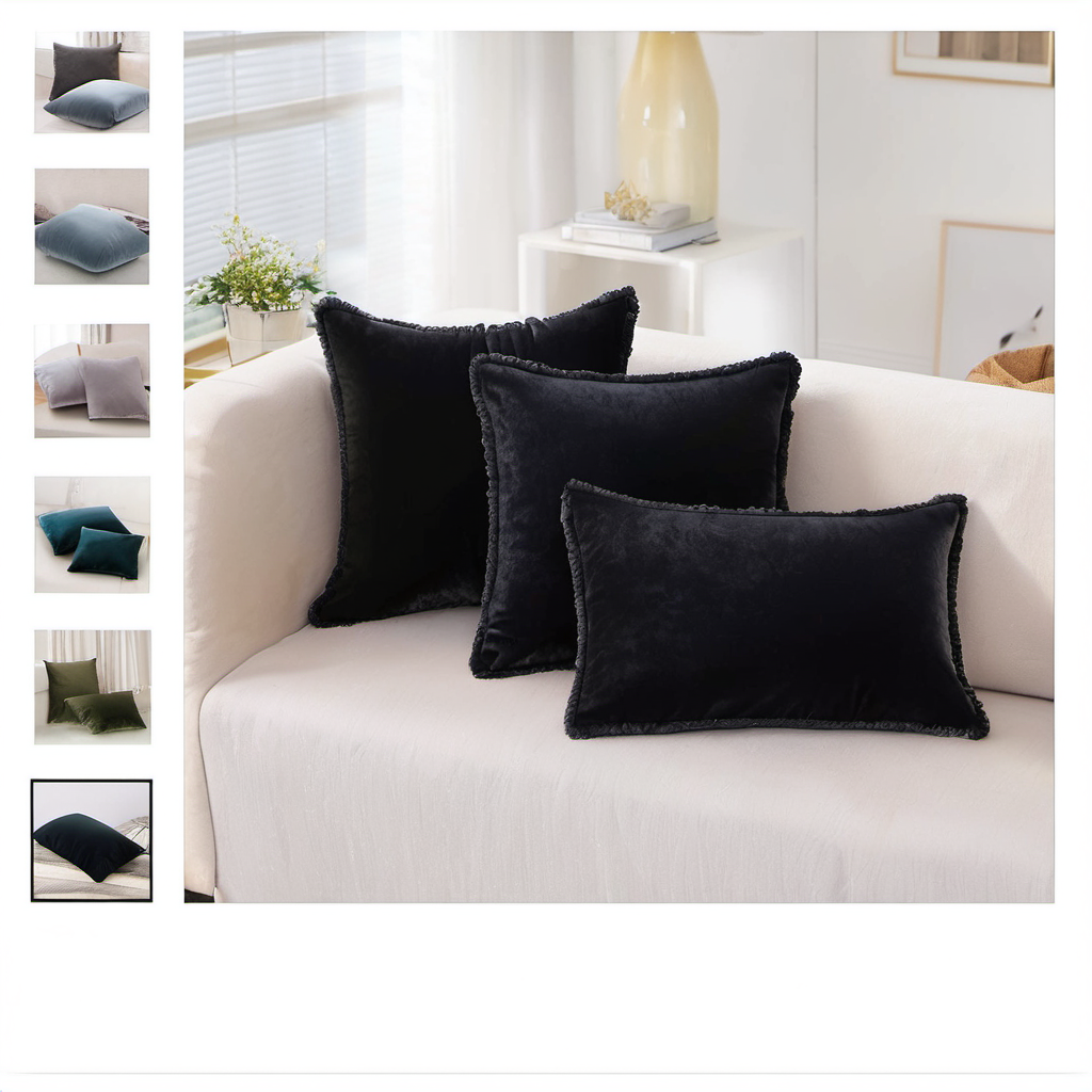 Cozy Haven lifestyle image for Cozy Haven Velvet Throw Pillow Covers Set - 4 Pack Luxury Square Cushion Cases 18x18 Inch - Bedroom