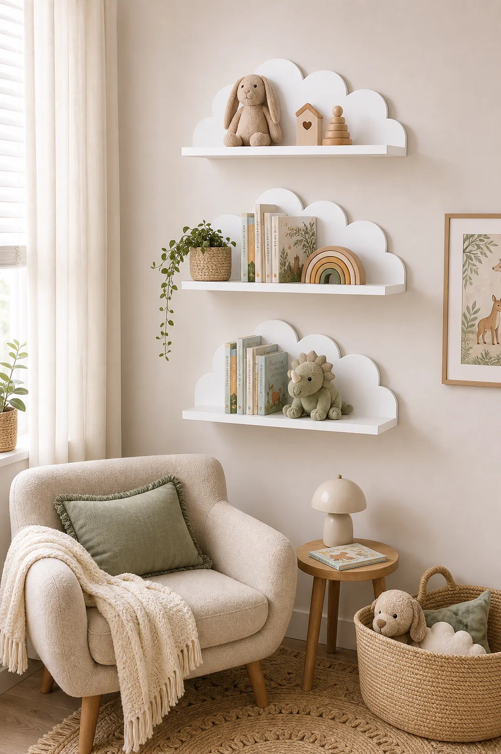 Cozy Haven Floating Cloud Wall Shelf Set lifestyle image 2