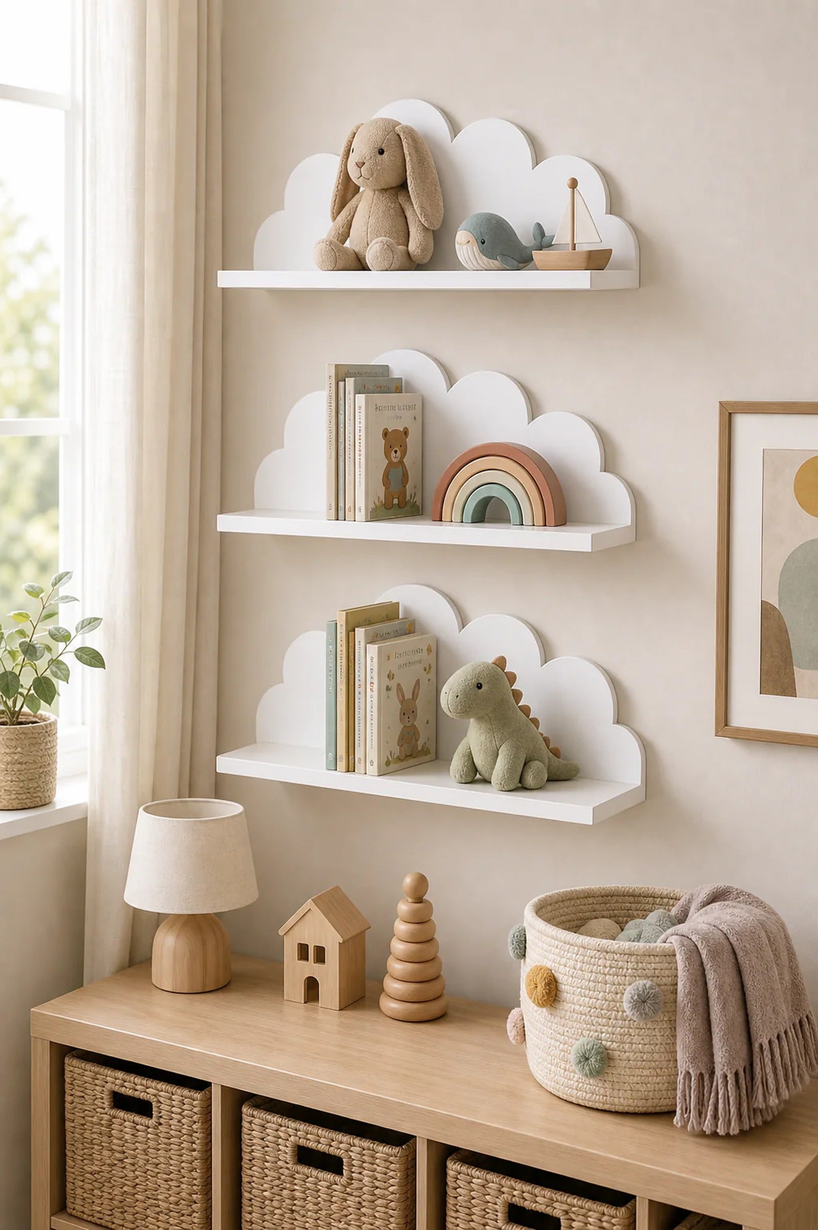Cozy Haven Floating Cloud Wall Shelf Set lifestyle image 3