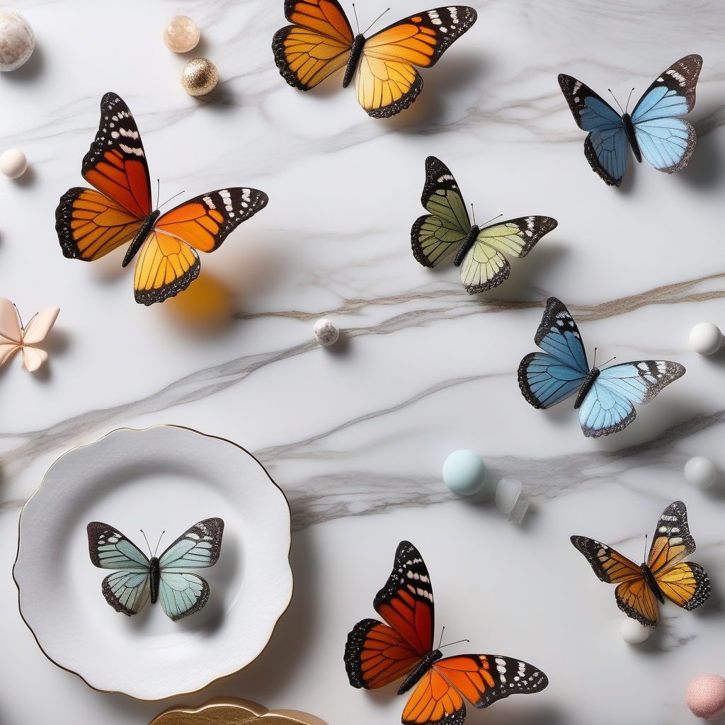 Cozy Haven lifestyle image for Cozy Haven 3D Butterfly Wall Stickers Set - 48 Pack Removable Vinyl Room Decor Multi-Color - Bedroom