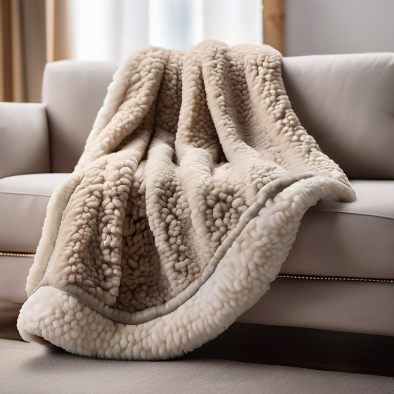 Cozy Haven lifestyle image for Cozy Haven Sherpa Fleece Throw Blanket - Reversible Ultra Soft Couch Cover 50x60 Inch - Bedroom