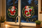 Cozy Haven Christmas Window Sticker Set styled lighting view 2