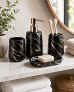 Cozy Haven Marble Bathroom Accessories Set styled bathroom view 5