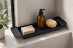 Cozy Haven Black or White Bathtub Bridge Tray styled bathroom view 1