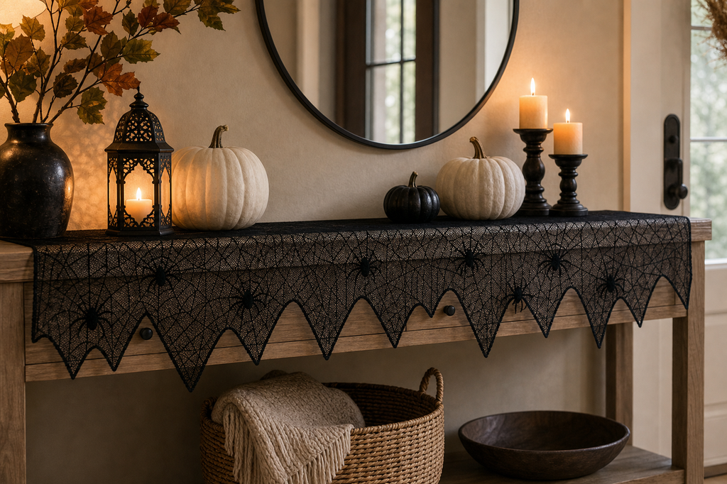 Cozy Haven Halloween Spider Web Table Runner - product view 3