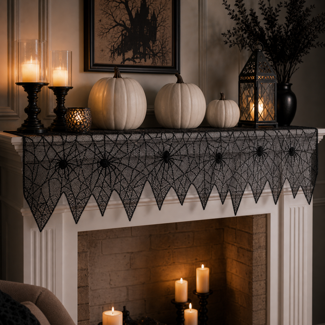 Cozy Haven Halloween Spider Web Table Runner - product view 4