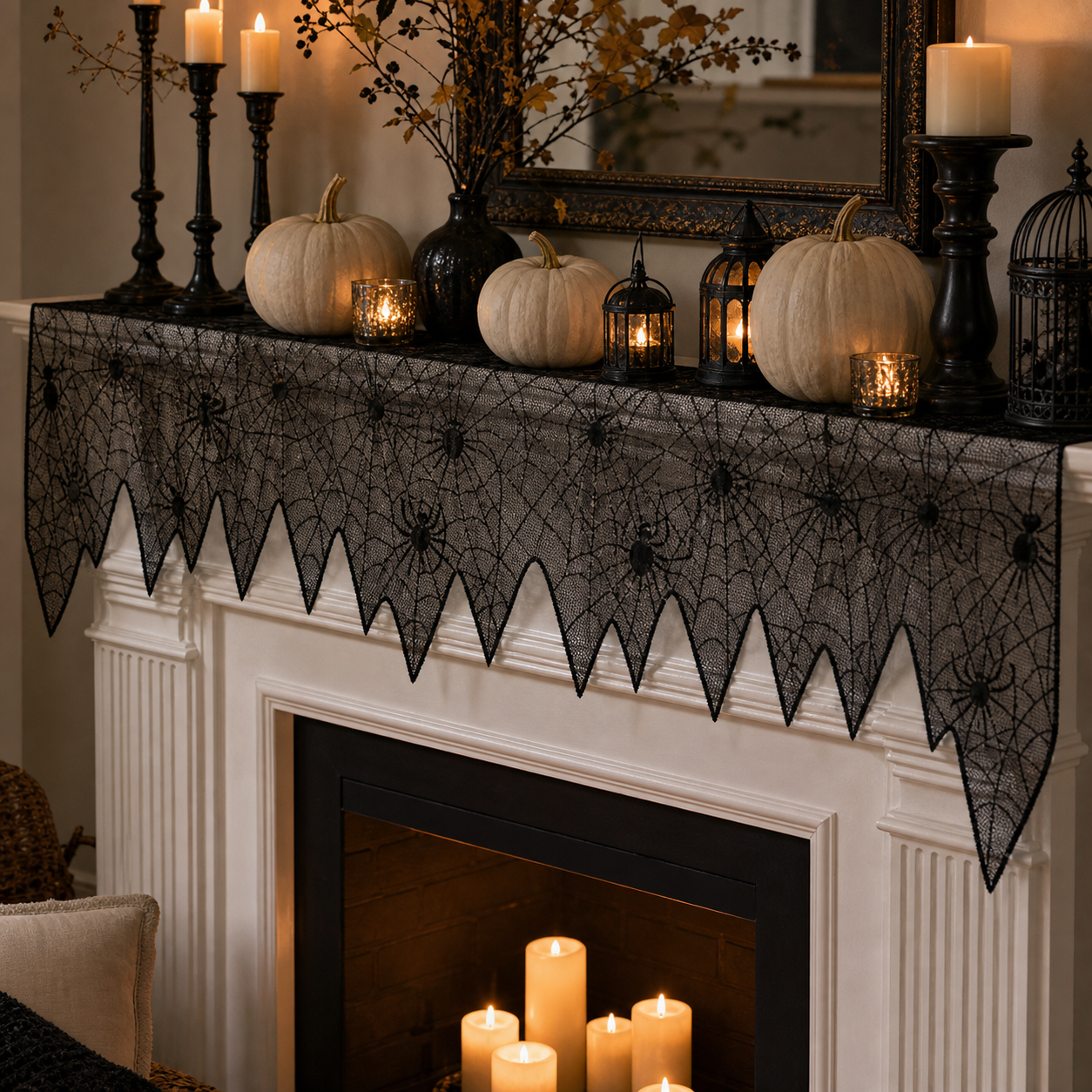 Cozy Haven Halloween Spider Web Table Runner - product view 6
