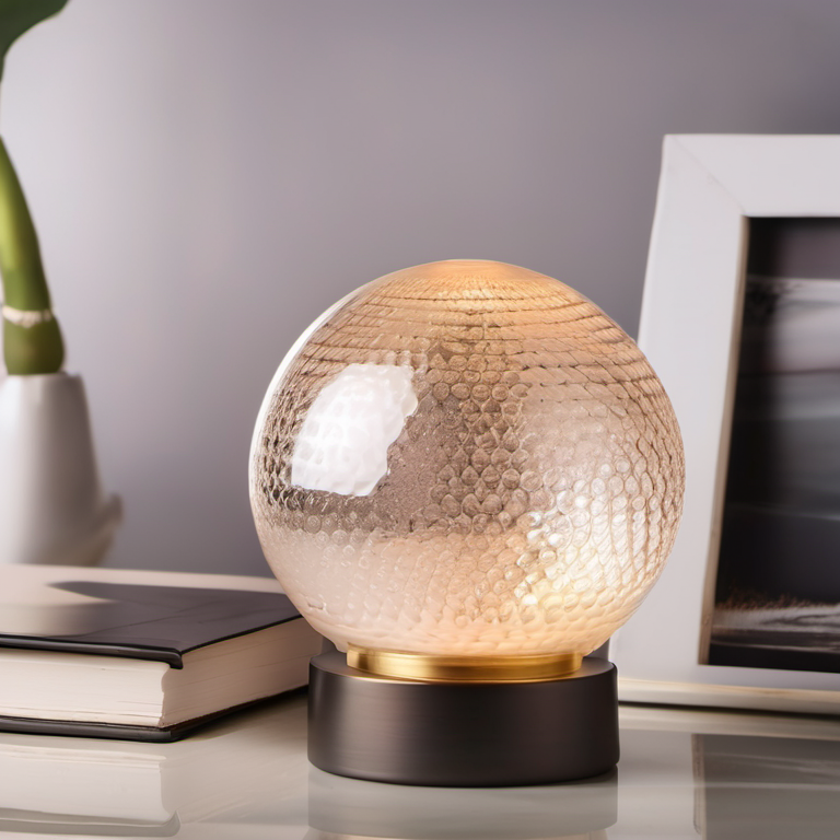 Cozy Haven lifestyle image for Cozy Haven Crystal Ball Table Lamp - LED Color Changing Sphere Night Light with Remote Control 6 Inch - Bedroom & Home