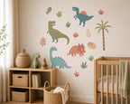Cozy Haven Removable Nursery Wall Decal Sheets - Dinosaur Decals - 1 Sheet