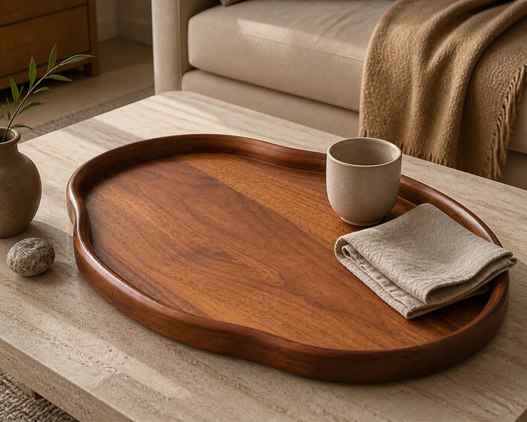 Cozy Haven Organic Wooden Serving Tray lifestyle image 5