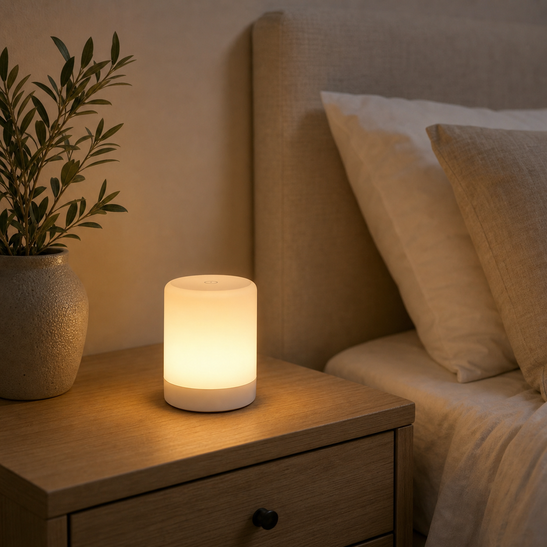 Cozy Haven Cylinder LED Bedside Night Light