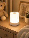 Cozy Haven Cylinder LED Bedside Night Light styled lighting view 1
