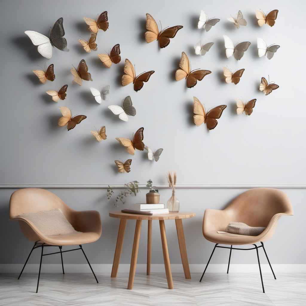 Cozy Haven 3D Butterfly Wall Decal Set - 48 Pack Removable Paper Art Stickers - product detail image 7