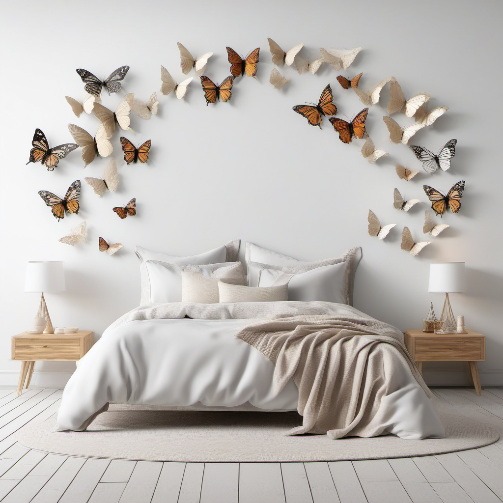Cozy Haven 3D Butterfly Wall Decal Set - 48 Pack Removable Paper Art Stickers - lifestyle image 4