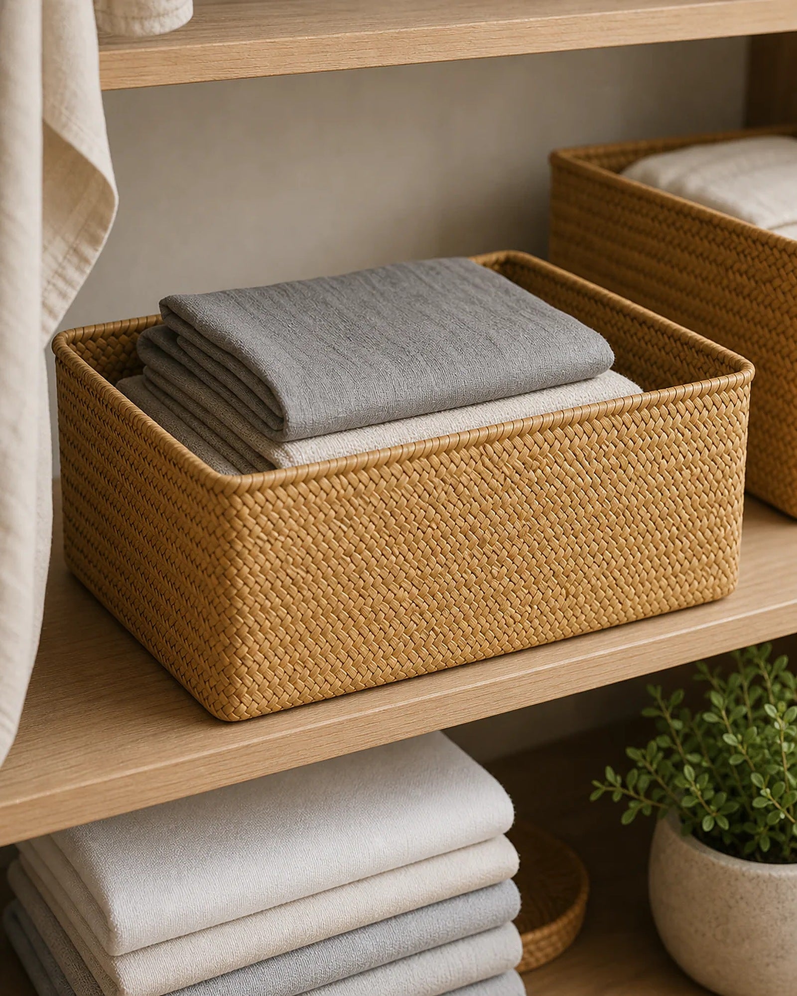 Cozy Haven Woven Seagrass Storage Basket - Medium
