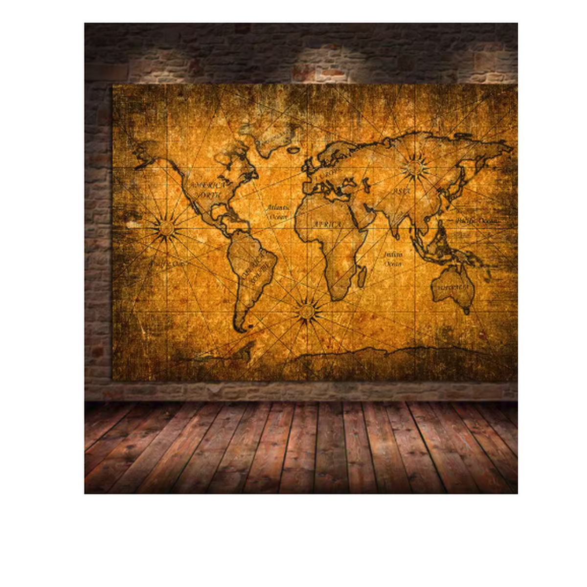 Cozy Haven supplier exact visual image for Cozy Haven Vintage Map Wall Art Canvas Set - 3 Piece World Travel Prints 12x16 Inch Framed - Living Room & Bedroom