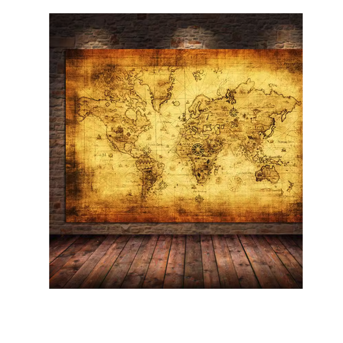 Cozy Haven supplier exact visual image for Cozy Haven Vintage Map Wall Art Canvas Set - 3 Piece World Travel Prints 12x16 Inch Framed - Living Room & Bedroom
