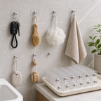 Cozy Haven Clear Adhesive Metal Button Hooks - 60-Piece Set organized storage view 1 for Clear - 60-Piece Metal Button Hook Set