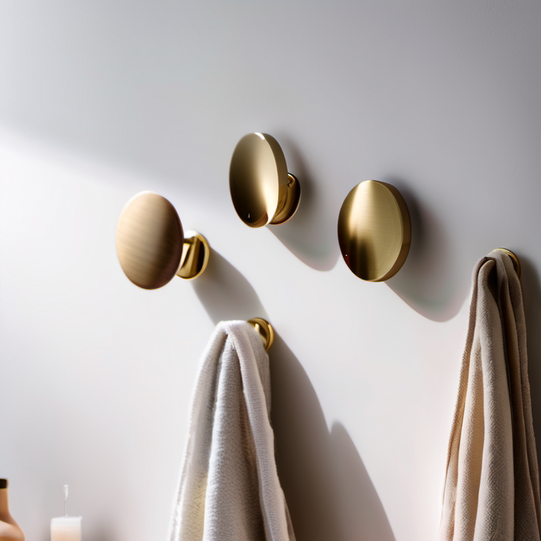 Cozy Haven vanity morning lifestyle image for Cozy Haven Adhesive Wall Hooks Set - 16 Pack Strong Command Style Removable Hangers - Bathroom